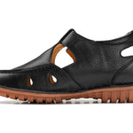 CALTO - K0751 - 2.8 Inches Taller (Black) - Lightweight Casual Fisherman Sandal - TLW Shoes
