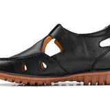 CALTO - K0751 - 2.8 Inches Taller (Black) - Lightweight Casual Fisherman Sandal - TLW Shoes