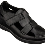 CALTO - K2661 - 3.2 Inches Taller (Black) - Casual Fisherman Sandal - TLW Shoes