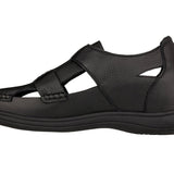 CALTO - K2661 - 3.2 Inches Taller (Black) - Casual Fisherman Sandal - TLW Shoes