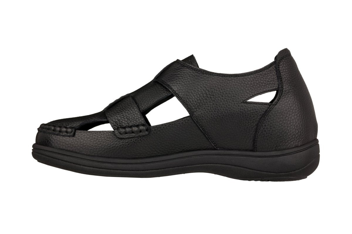 CALTO - K2661 - 3.2 Inches Taller (Black) - Casual Fisherman Sandal - TLW Shoes
