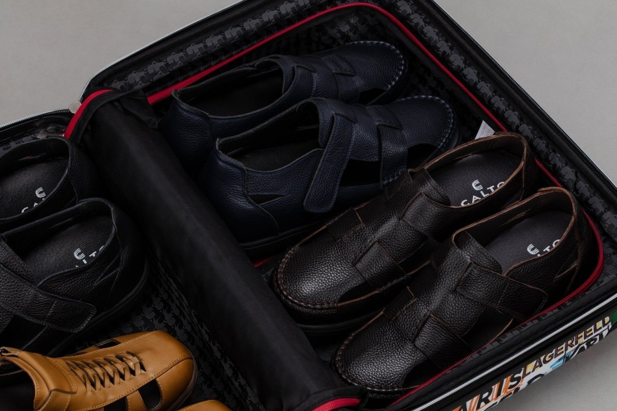 CALTO - K2661 - 3.2 Inches Taller (Black) - Casual Fisherman Sandal - TLW Shoes