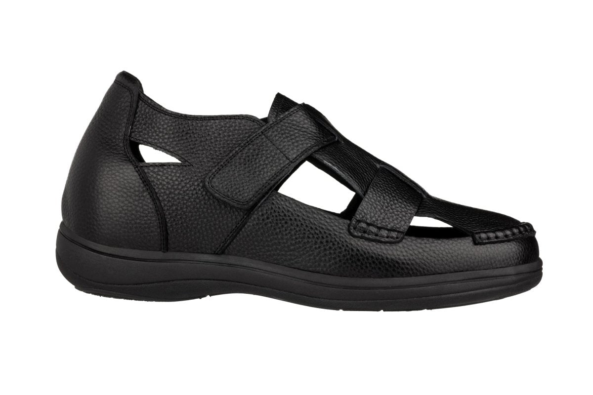 CALTO - K2661 - 3.2 Inches Taller (Black) - Casual Fisherman Sandal - TLW Shoes