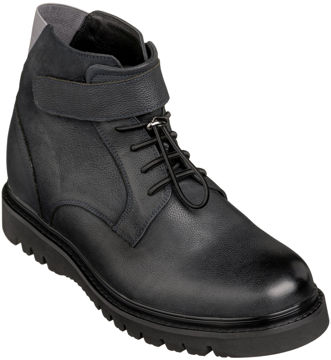 CALTO - K83116 - 3.2 Inches Taller (Dark Blue) - Casual Boots - TLW Shoes