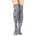 Over - the - Knee Fleece Socks - Snow Leopard - TLW Shoes