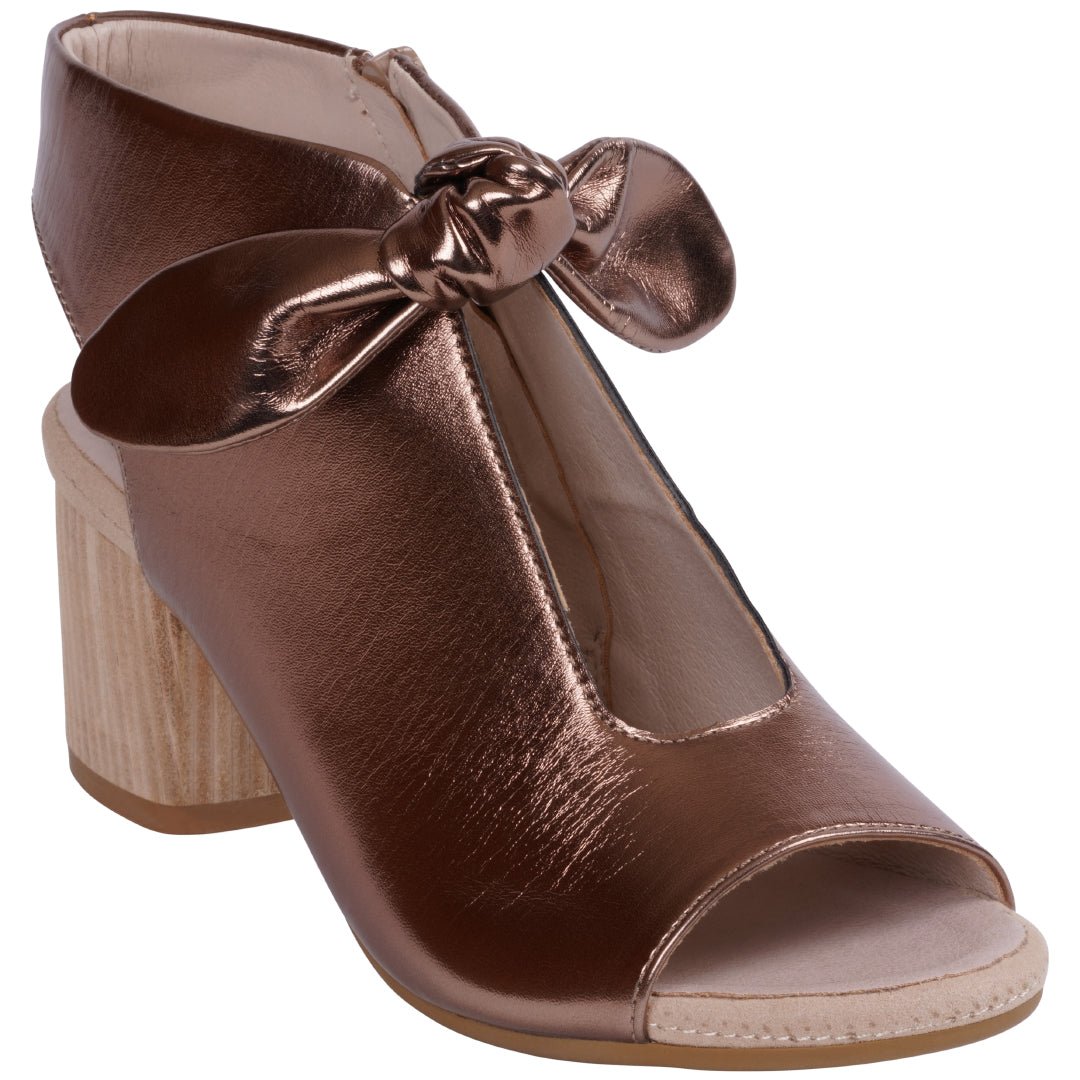 Women's Kimora Bronze Heeled Sandals - TLW Shoes