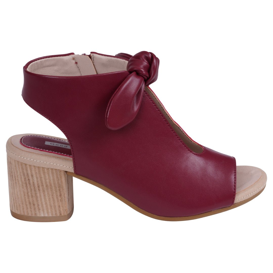 Women's Kimora Burgundy Heeled Sandals - TLW Shoes