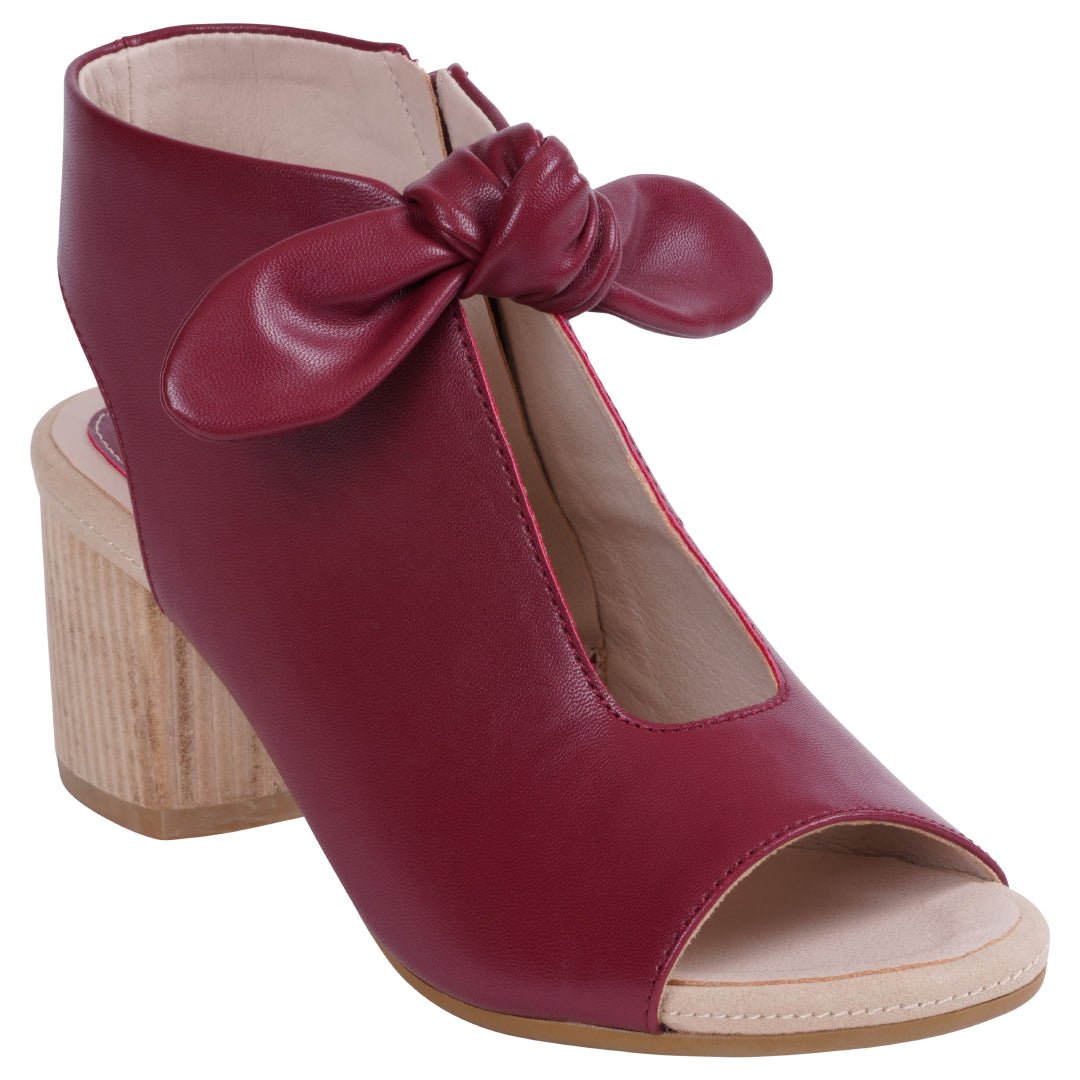 Women's Kimora Burgundy Heeled Sandals - TLW Shoes