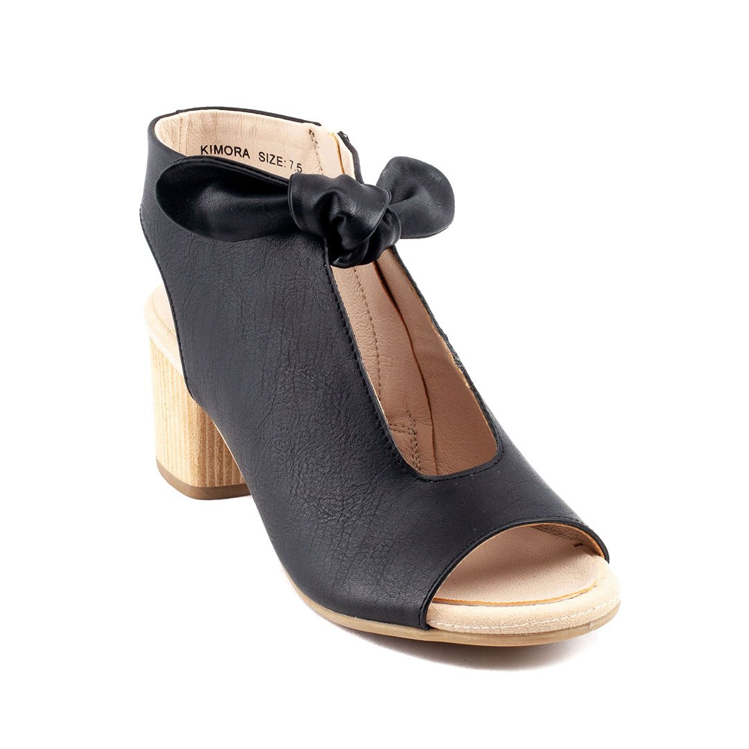 Women's Kimora Black Heeled Sandals - TLW Shoes