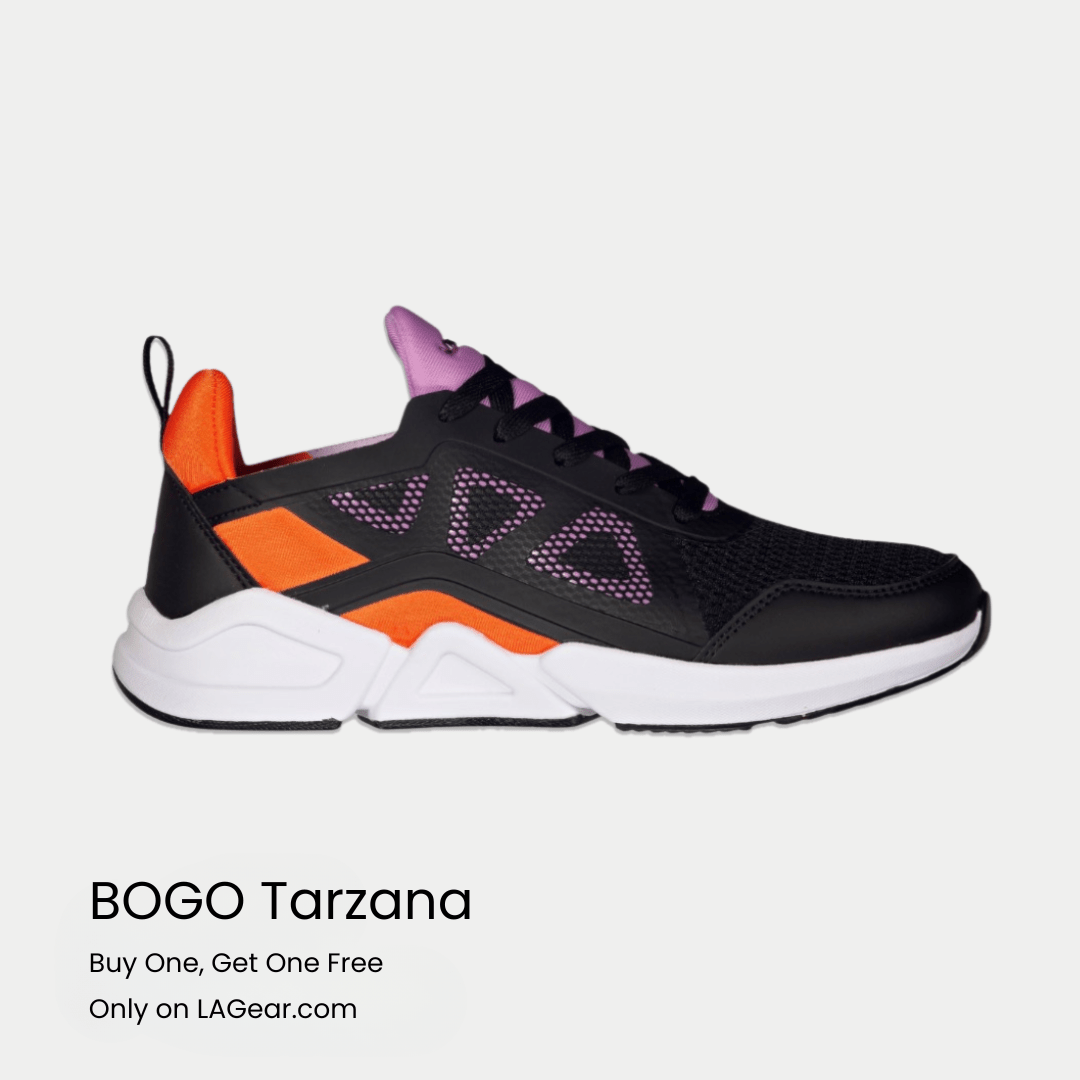LA Gear Women’s Tarzana Lowtop | Black x Orange - TLW Shoes