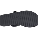 Lorena Black Woven Double Band Slide Platform Sandals - TLW Shoes