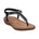 Women's Lori Black Embellished Flat Sandals - TLW Shoes