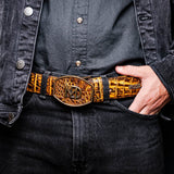 Marco Di Milano Iowa Belt Mustard Brown - TLW Shoes