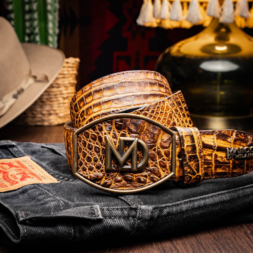 Marco Di Milano Iowa Belt Mustard Brown - TLW Shoes