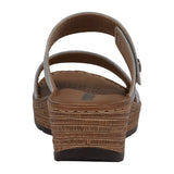 Women's Meli Silver Wedge Sandals - TLW Shoes