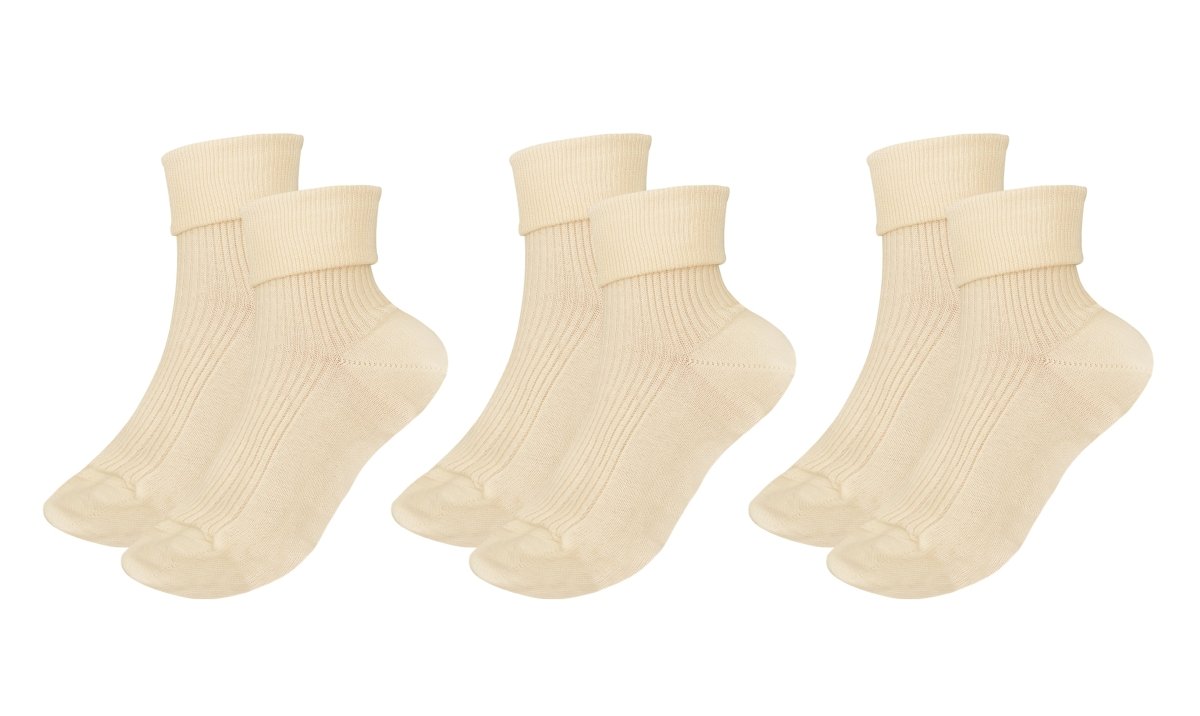 tittimitti® 100% Organic Combed Cotton Luxury Women's Socks 3 - Pack. Made in Italy. - TLW Shoes