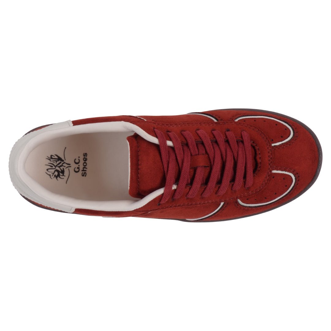 Women's Milan Chocolate Suede Lace Up Sneaker - TLW Shoes