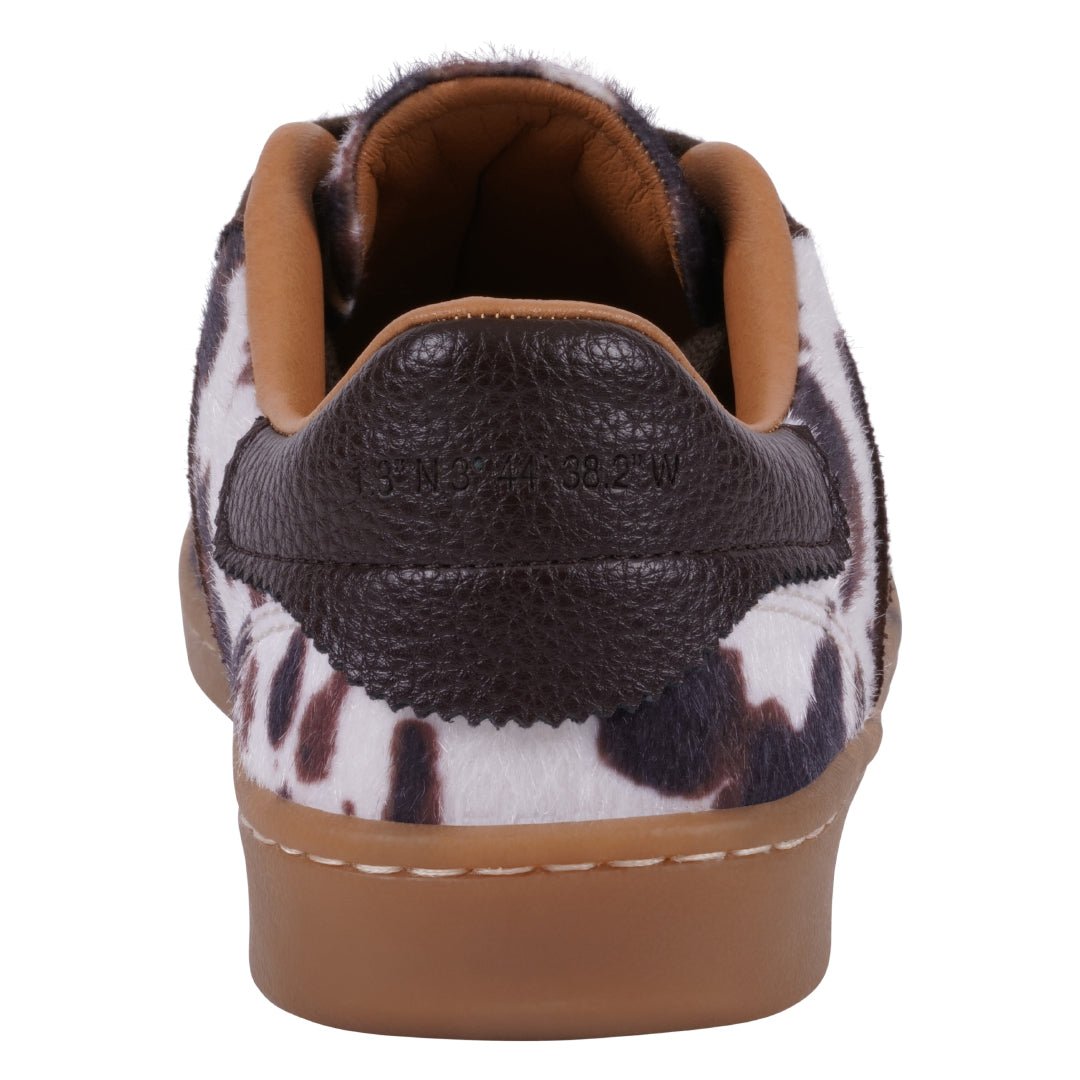 Women's Milan Cow Print Lace Up Sneaker - TLW Shoes