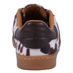 Women's Milan Cow Print Lace Up Sneaker - TLW Shoes