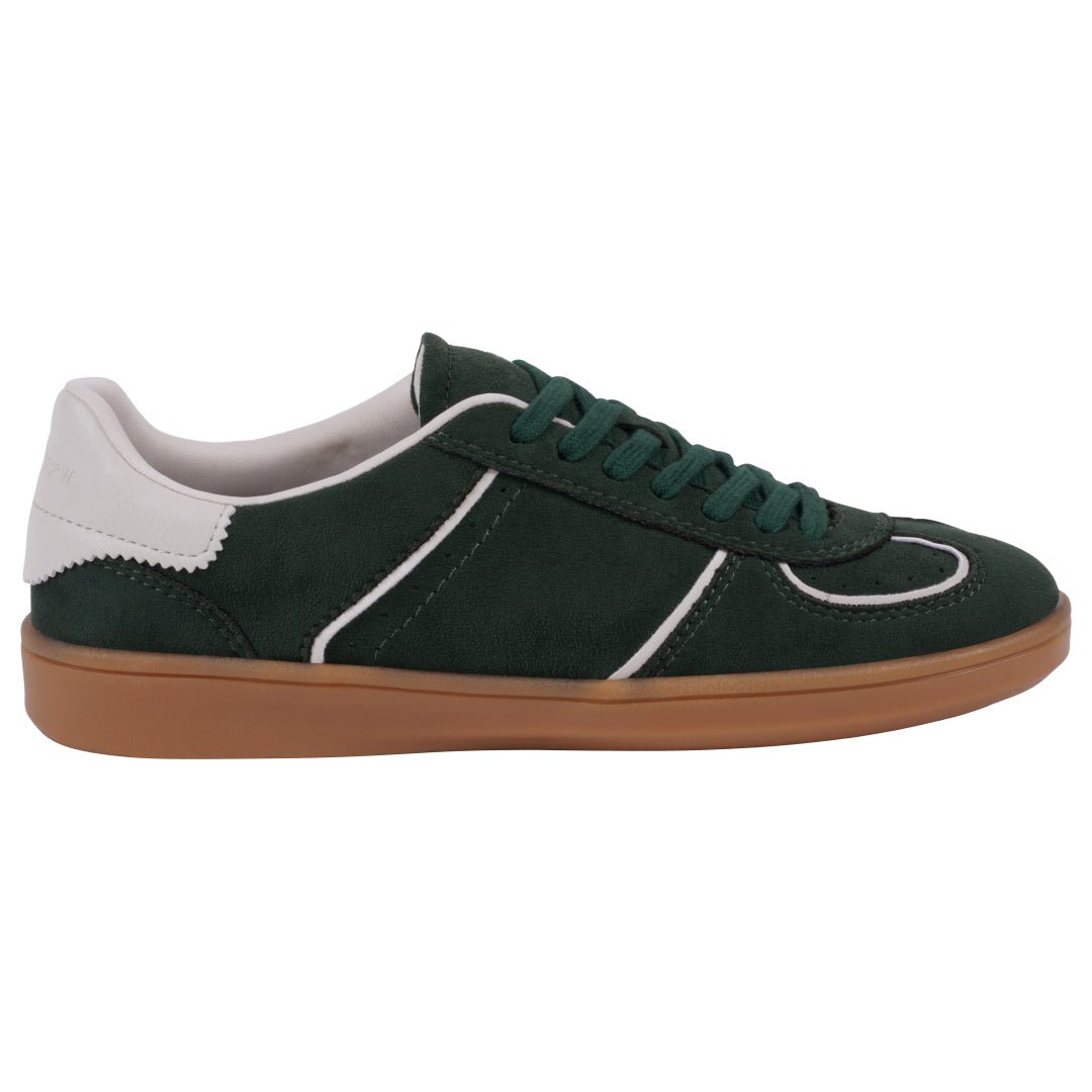 Women's Milan Green Lace Up Sneaker - TLW Shoes