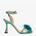 The Siena Turquoise Leather Ankle Strap Plumed Women Sandal Final Sale! - TLW Shoes