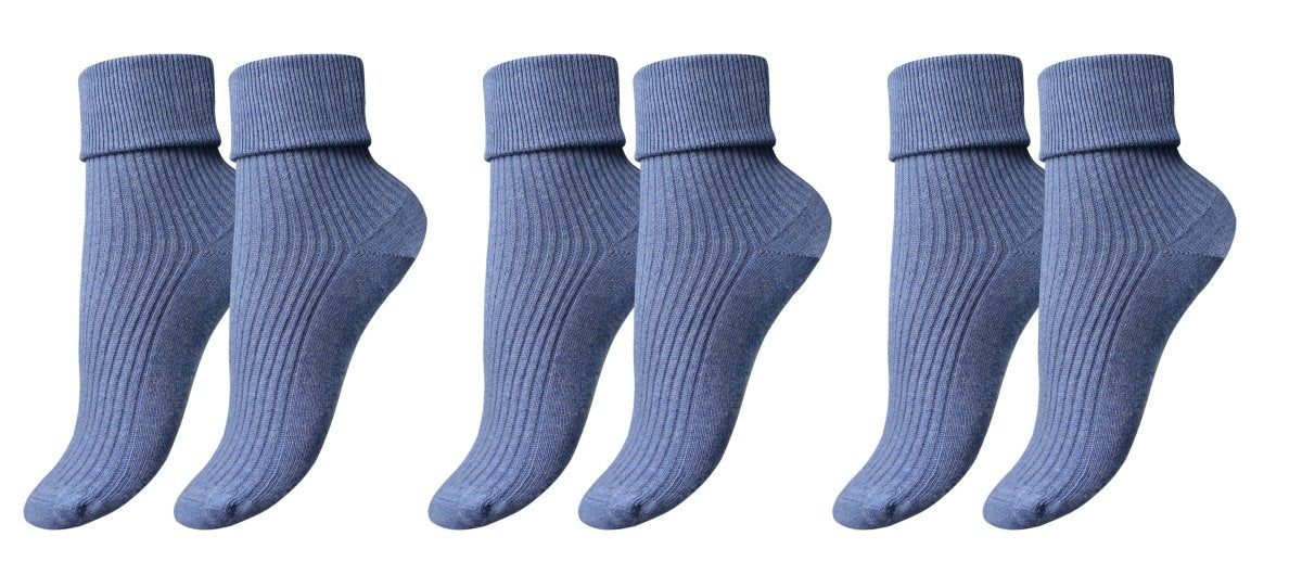 tittimitti® 100% Organic Combed Cotton Luxury Women's Socks 3 - Pack. Made in Italy. - TLW Shoes