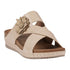 Women's Nessie Gold Flower Comfort Sandals - TLW Shoes