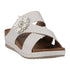 Women's Nessie White Flower Comfort Sandals - TLW Shoes