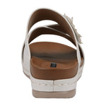 Women's Nessie White Flower Comfort Sandals - TLW Shoes