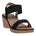 Women's Nia Black Embellished Elastic Wedge Sandals - TLW Shoes