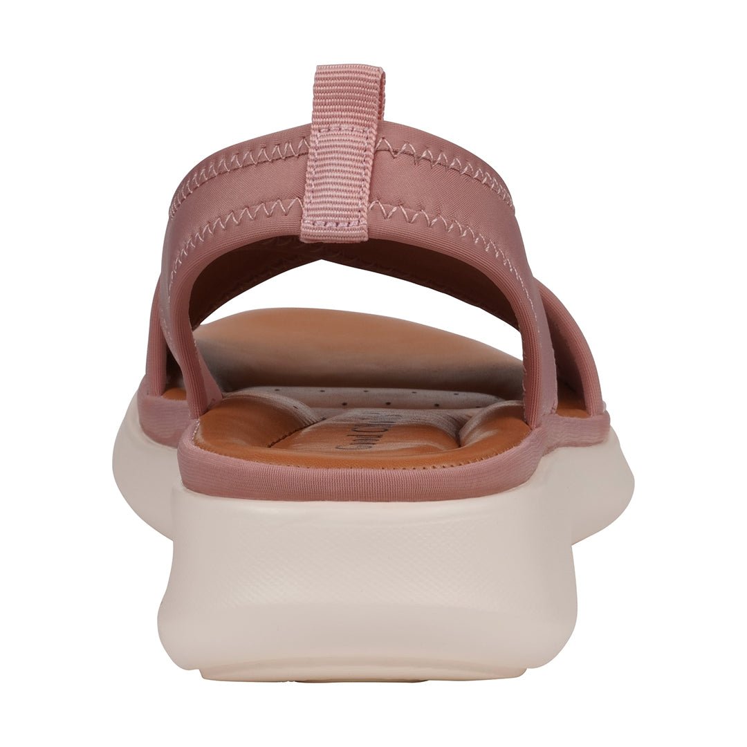 Women's Nixie Blush Stretch Lycra Wedge Sandals - TLW Shoes