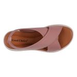 Women's Nixie Blush Stretch Lycra Wedge Sandals - TLW Shoes