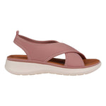 Women's Nixie Blush Stretch Lycra Wedge Sandals - TLW Shoes