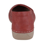 Nysha Red Laser Cut Flats - TLW Shoes