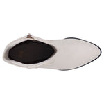 Women's Qakley Off White Bootie - TLW Shoes