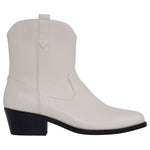 Women's Qakley Off White Bootie - TLW Shoes