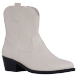 Women's Qakley Off White Bootie - TLW Shoes