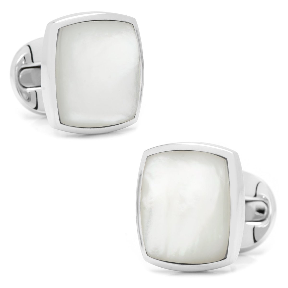 Sterling Silver Classic Cushion Mother of Pearl Cufflinks - TLW Shoes