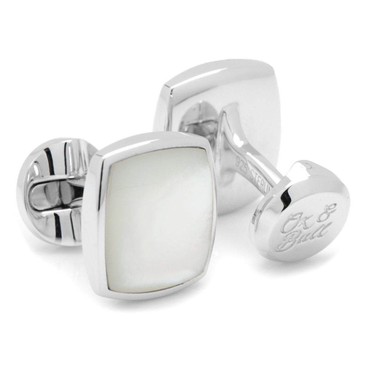 Sterling Silver Classic Cushion Mother of Pearl Cufflinks - TLW Shoes