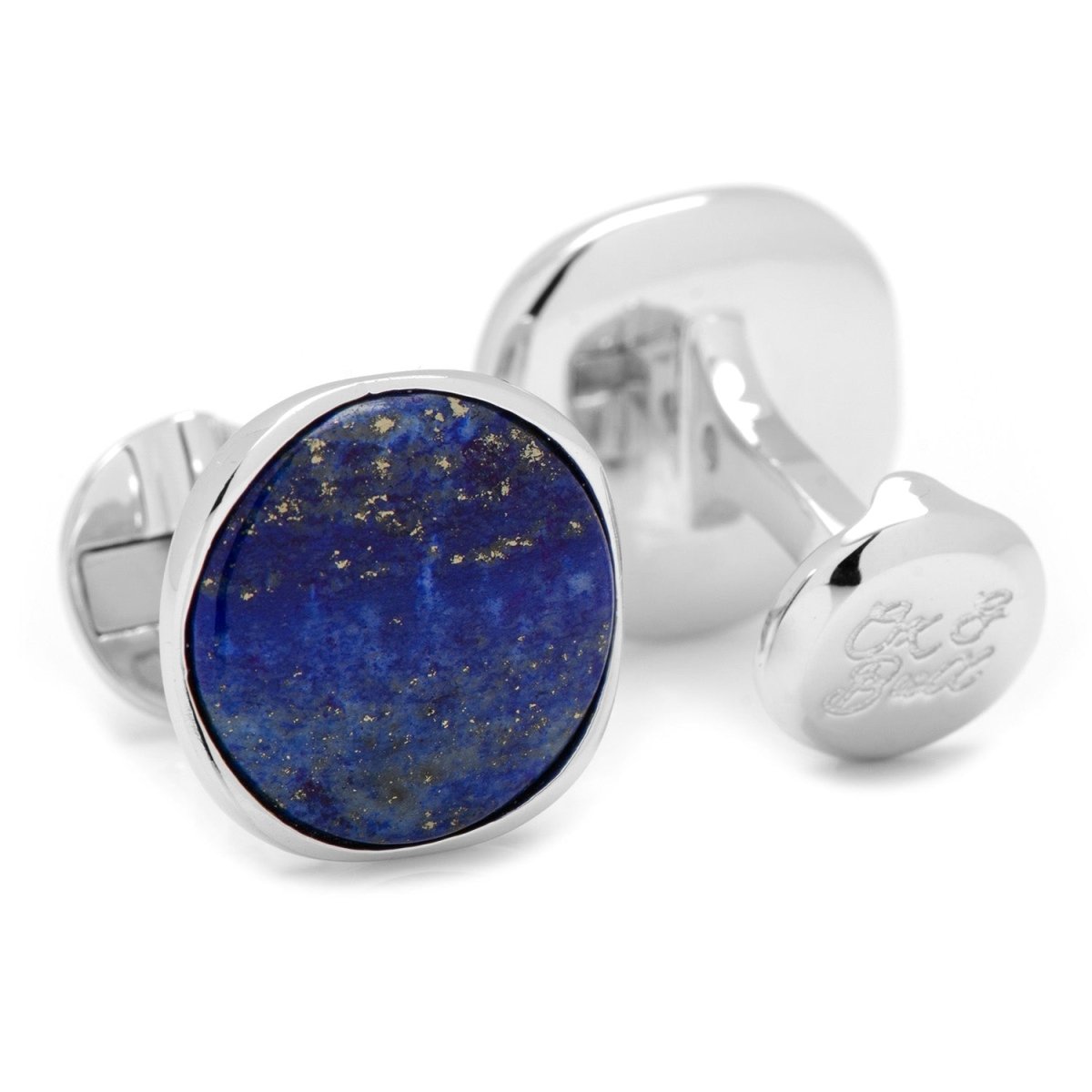 Sterling Silver Classic Formal Lapis Cufflinks - TLW Shoes