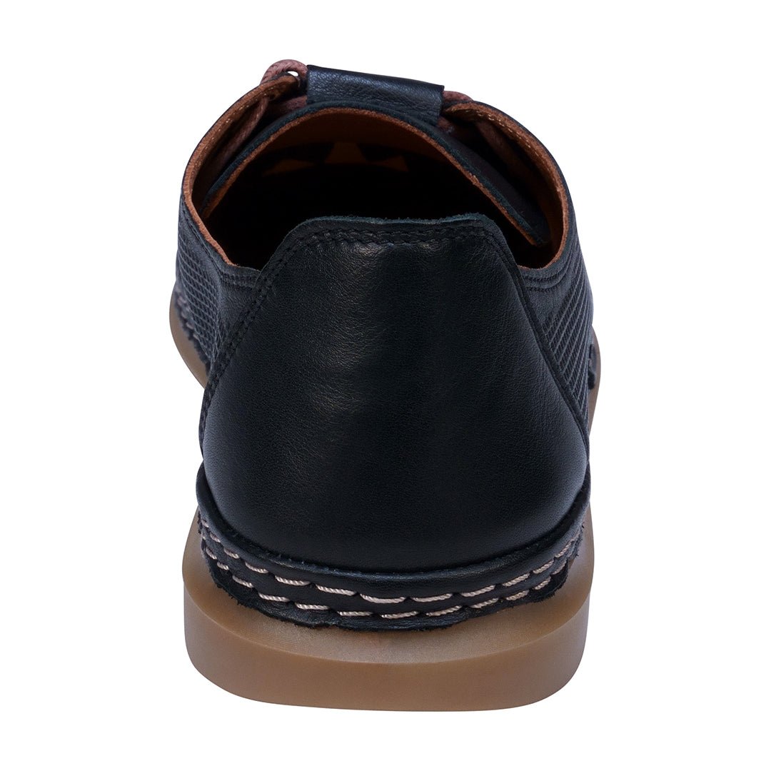Oscar Black Hidden Lace Perforated Leather Sneakers - TLW Shoes