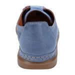 Oscar Blue Hidden Lace Perforated Leather Sneakers - TLW Shoes