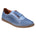 Oscar Blue Hidden Lace Perforated Leather Sneakers - TLW Shoes