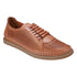 Oscar Tan Hidden Lace Perforated Leather Sneakers - TLW Shoes