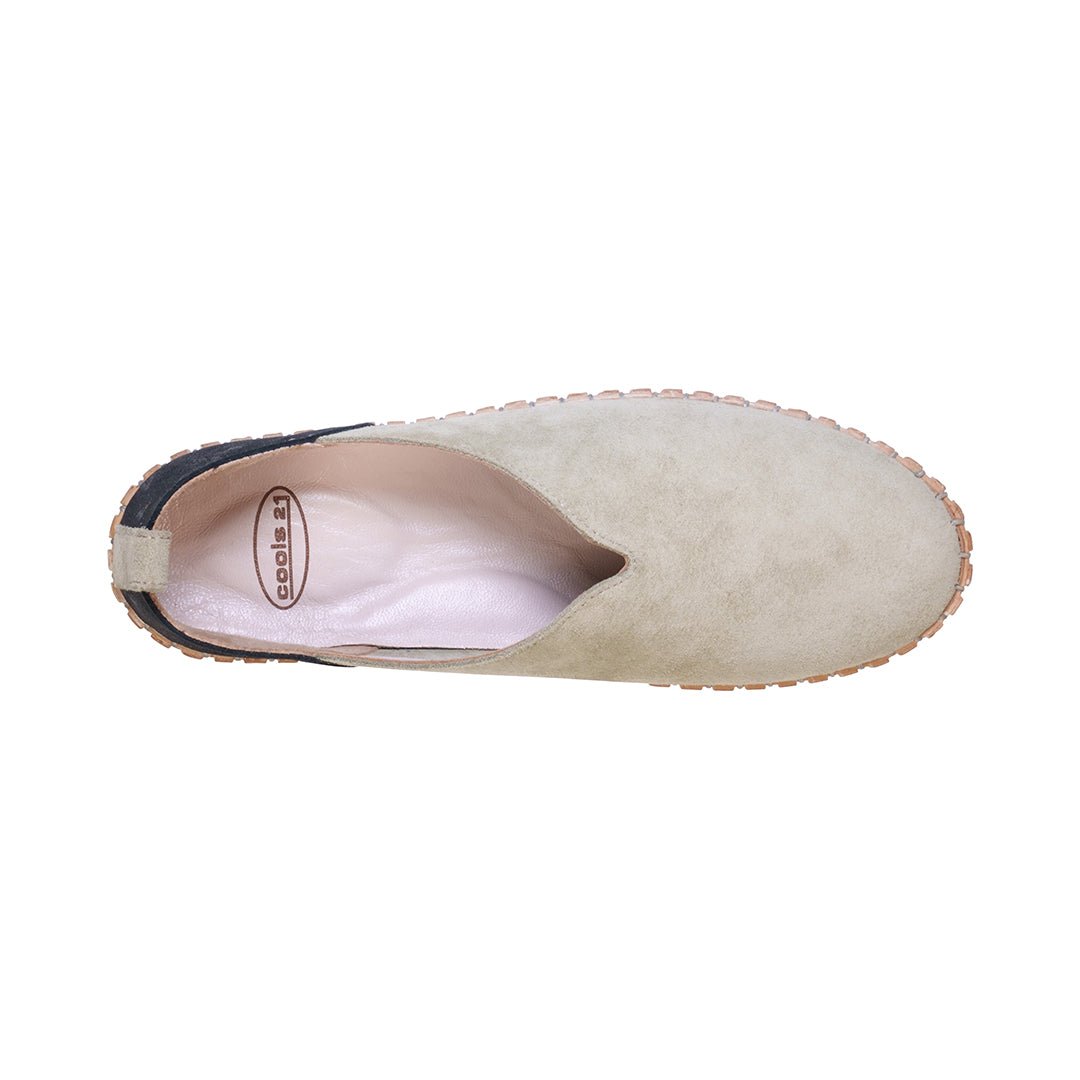 Paisley Tan Two Tone Suede Slip on Flats - TLW Shoes