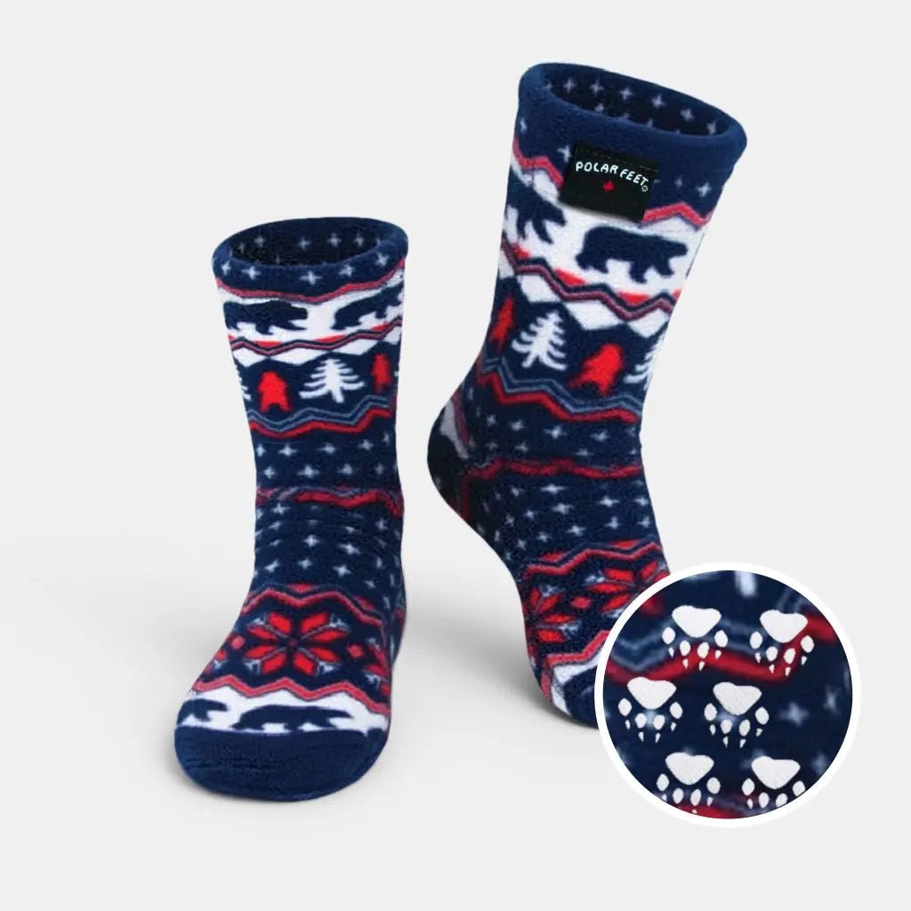 Polar Feet Fleece Socks - Polar Bear - TLW Shoes
