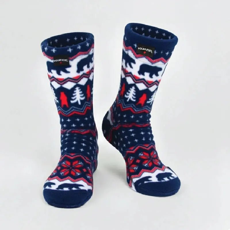 Polar Feet Fleece Socks - Polar Bear - TLW Shoes