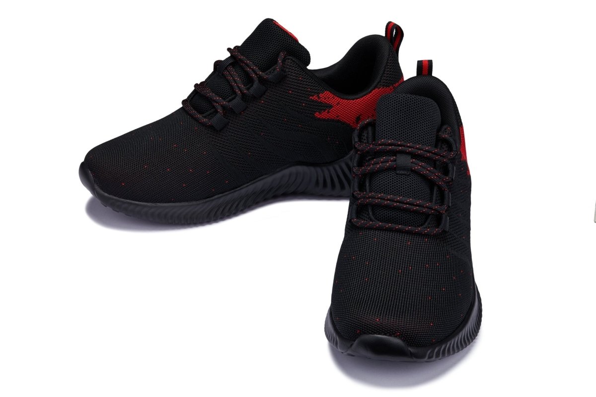CALTO - Q215 - 2.8 Inches Taller (Black/Red) - Ultra Lightweight - TLW Shoes