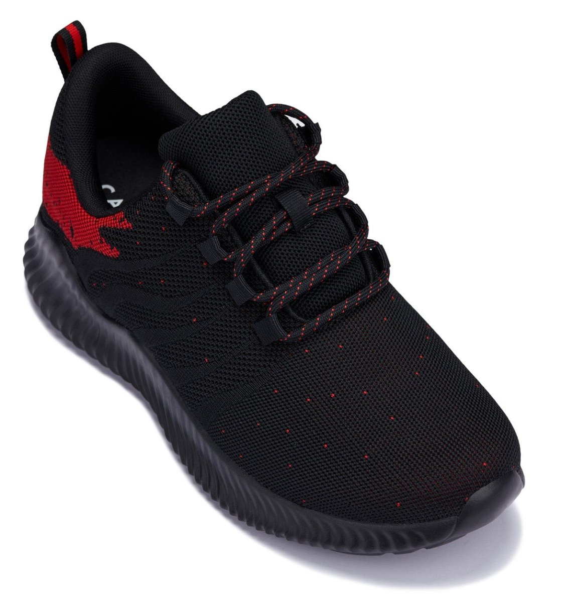 CALTO - Q215 - 2.8 Inches Taller (Black/Red) - Ultra Lightweight - TLW Shoes