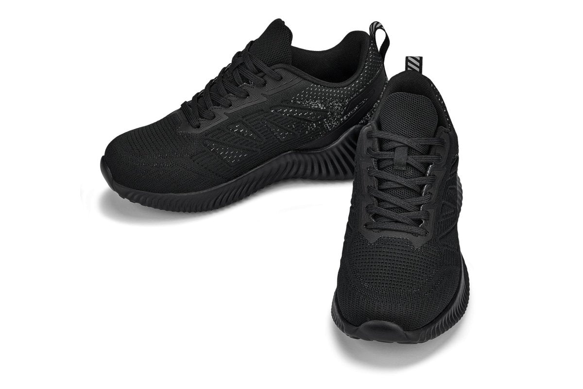 CALTO - Q220 - 2.6 Inches Taller (Noir/Cement) - Lightweight Sporty Sneakers - TLW Shoes